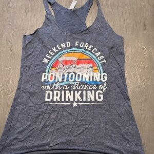 Blue Graphic Tank Top